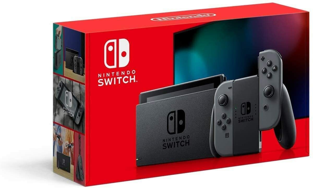 Nintendo Switch Home Game System Console HAC-001(-0) with Gray Joy‑Con HADSKAAAA