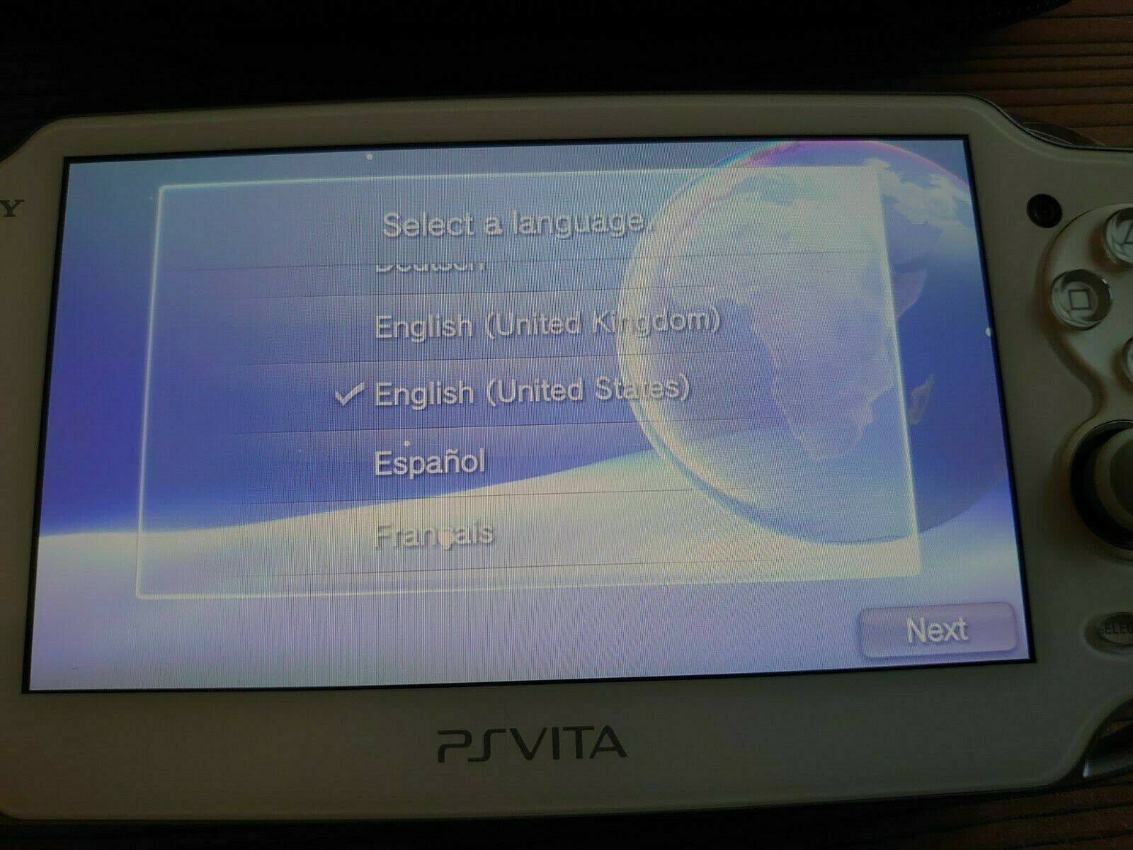 Vita 3G / Wi-Fi Model Crystal White OLED PCH-1100 AB02 Console + USB ,Pouch