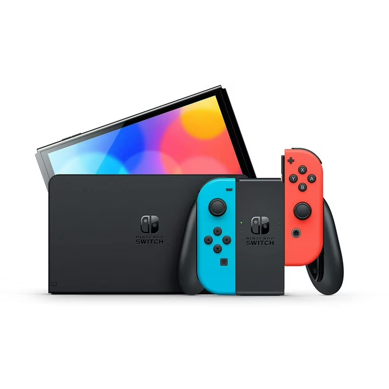Nintendo Switch – OLED Model with Neon Red & Neon Blue Joy-64GB