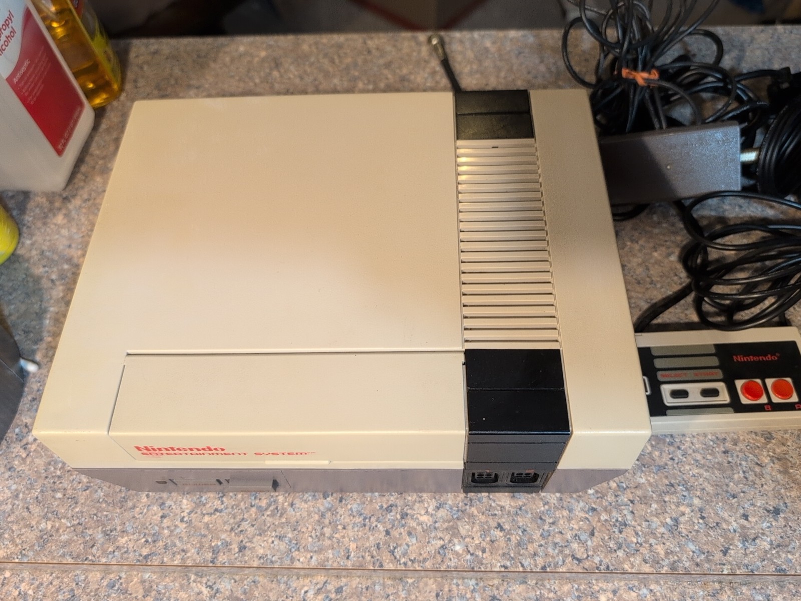 Original Nintendo NES Console Complete Bundle Controllers TEST 1 Homemade Game