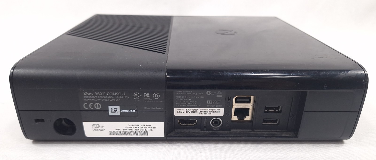 *AS-IS* Microsoft Xbox 360 E Model 1538 500GB Console W/ Controller & AC Adapter