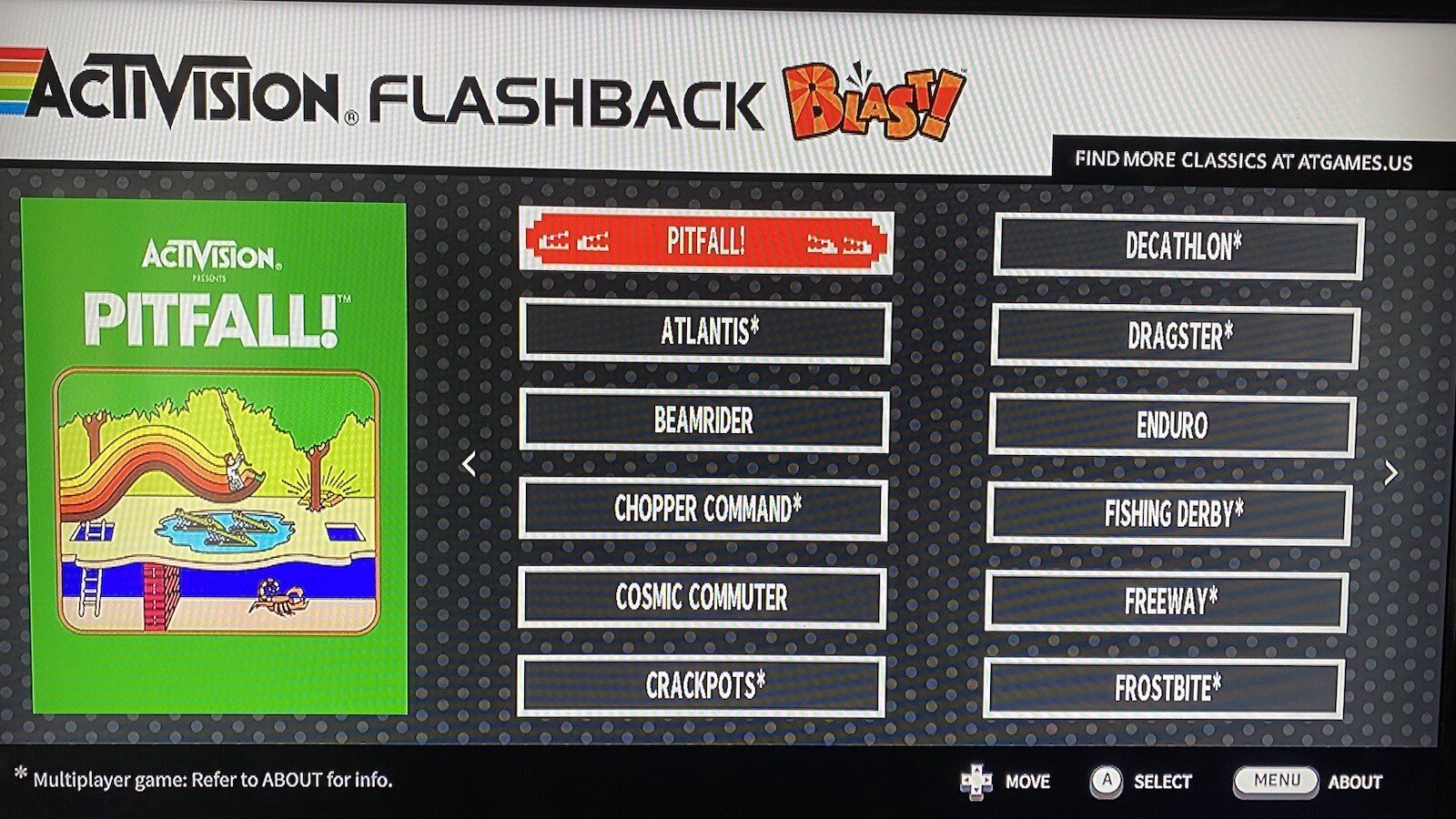 AtGames Activision Flashback Blast! HDMI Plug N Play TV 20 Atari Games