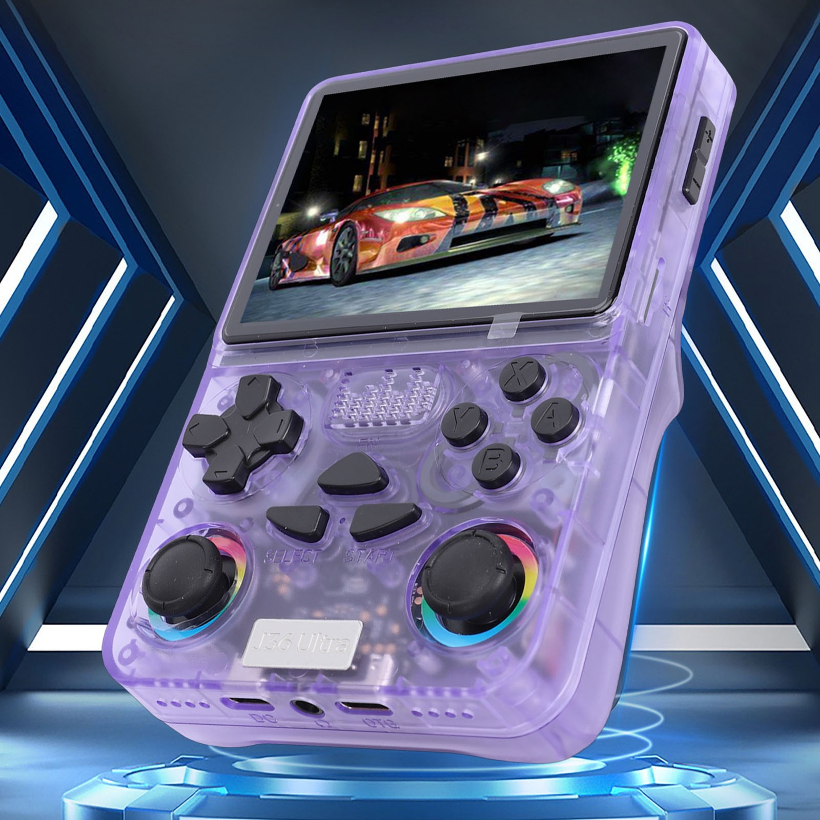 Retro Handheld Game Console 4 Inch Screen Built In 64GB Small Memory Card S GXDS