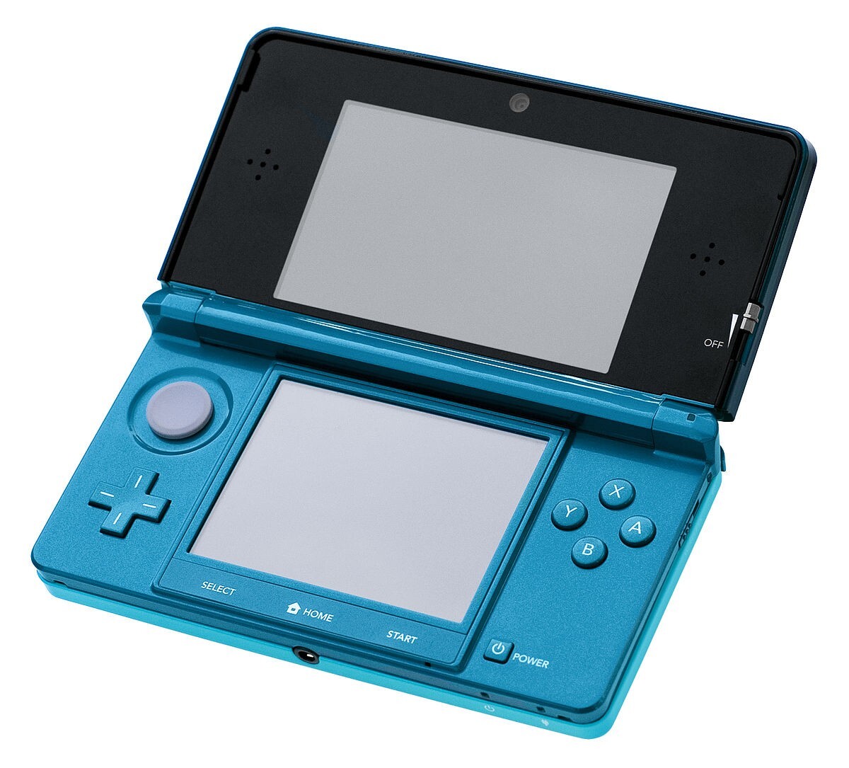 Nintendo Original 3DS Aqua Blue Handheld System Tested Works! 2
