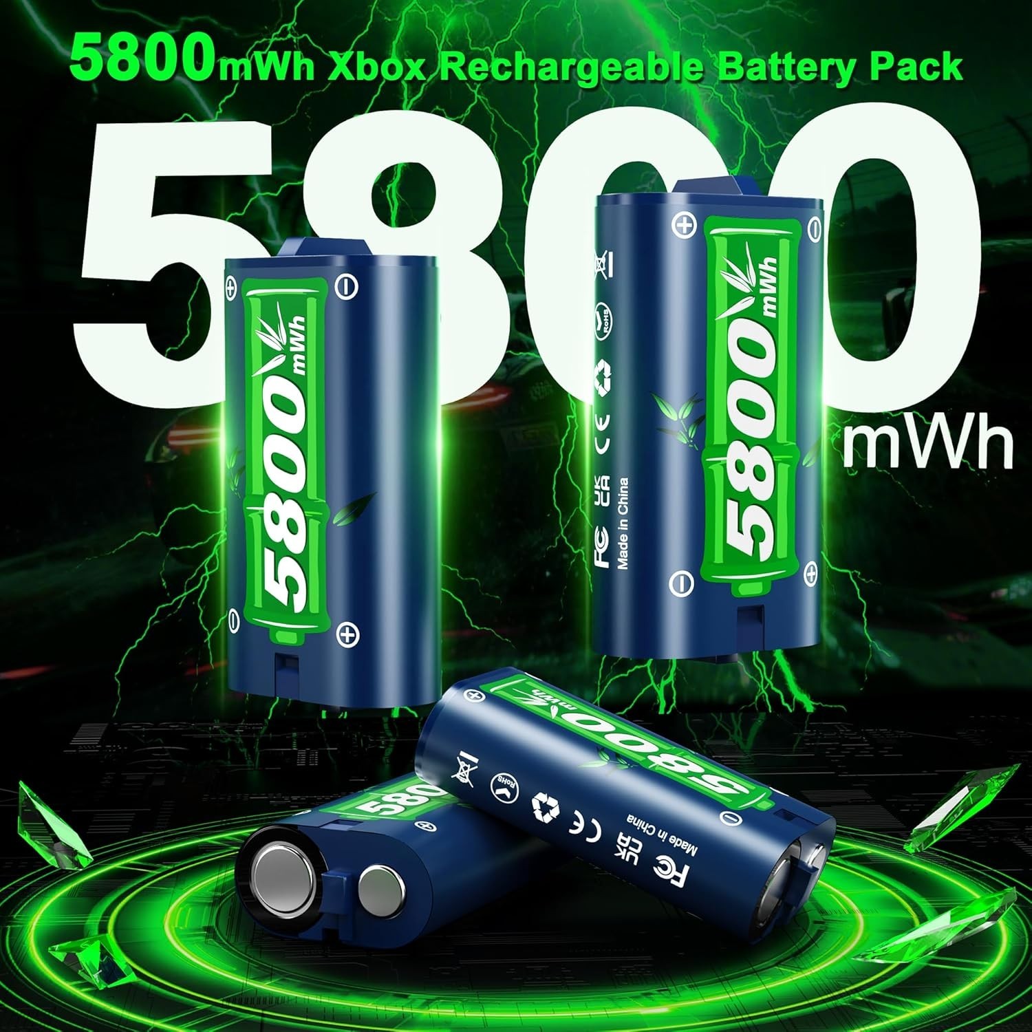 4 Controller Rechargeable Battery Pack Charging Dock For XBox One Elite Series S