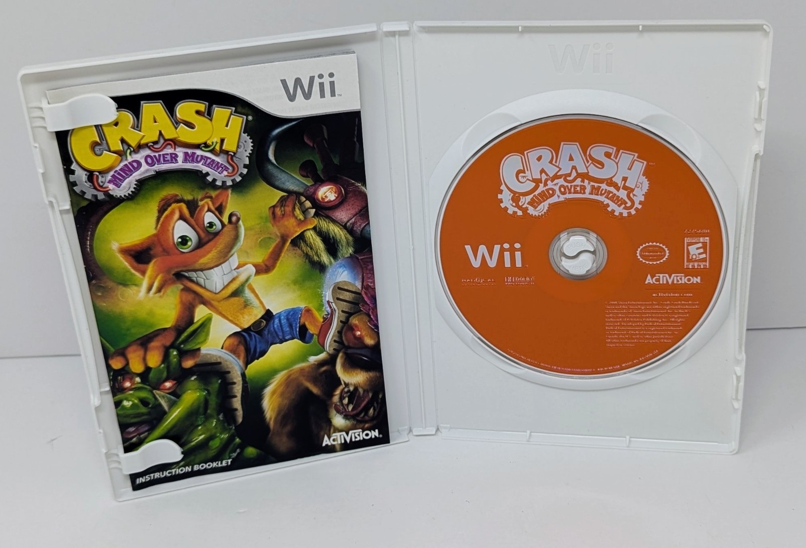 Nintendo Wii Mini Red RVL-201 Console Bundle w/ Crash Mind Over Mutant & More!