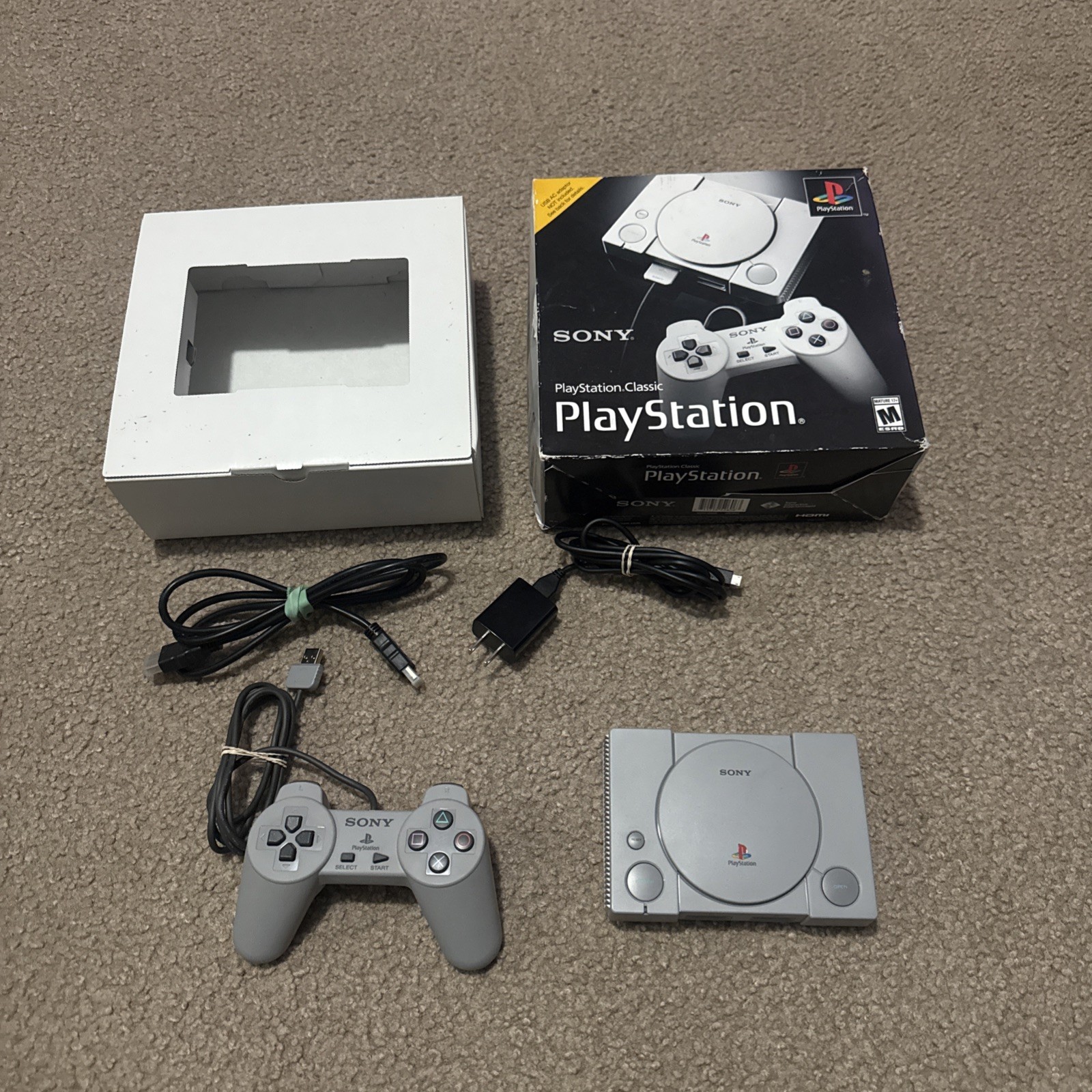 Sony PlayStation Classic PS1 Mini Console 2018, 20 Built-in Retro Games, TESTED