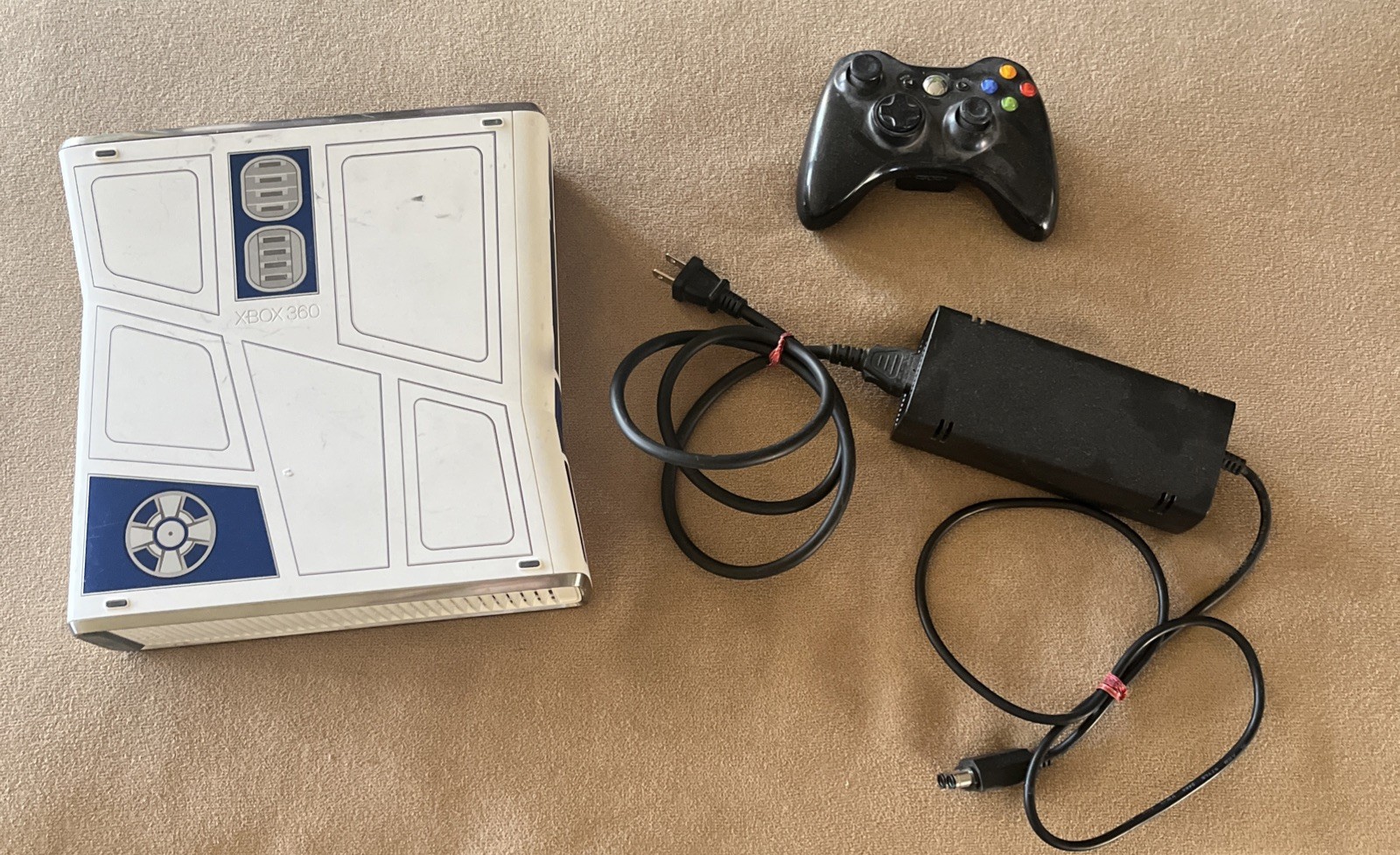 Microsoft Xbox 360 R2D2 Star Wars Limited Edition Console 320GB HD TESTED Works