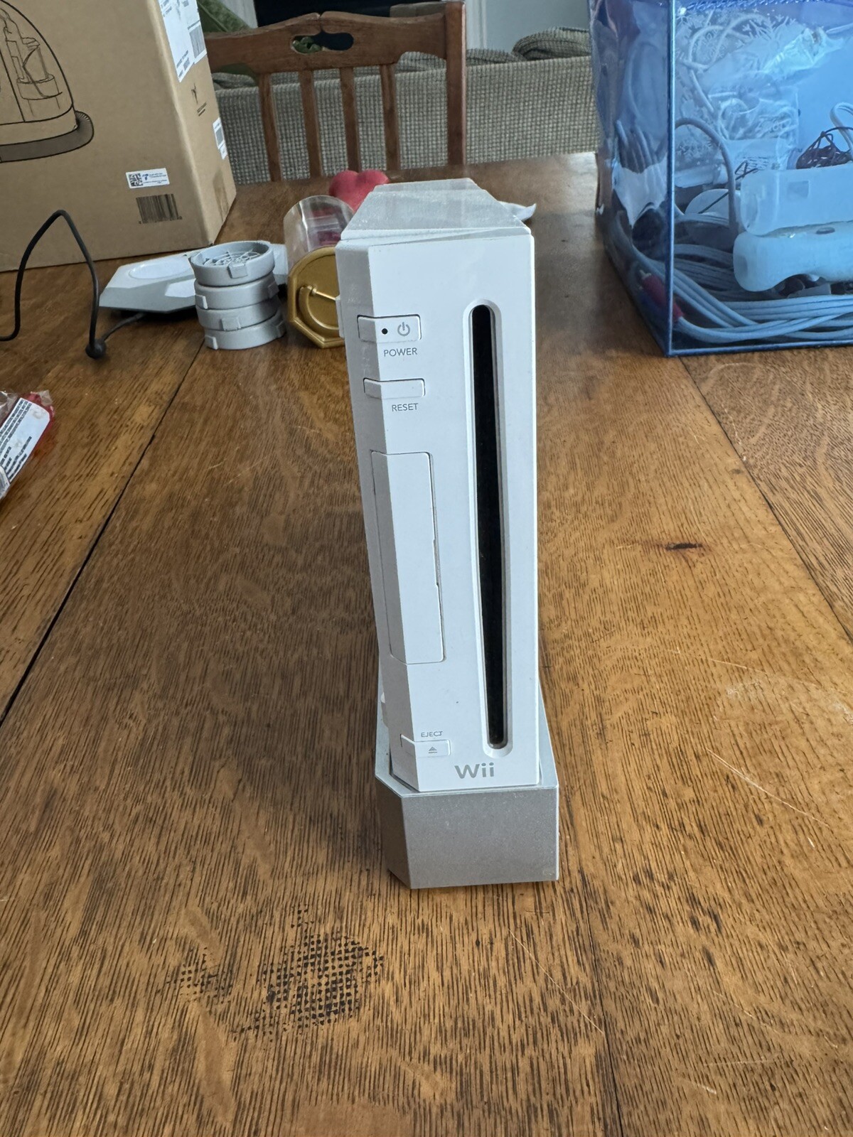 Wii Console- Remotes, Nunchucks, Wires Rechargeable Base, Rubber Control Covers