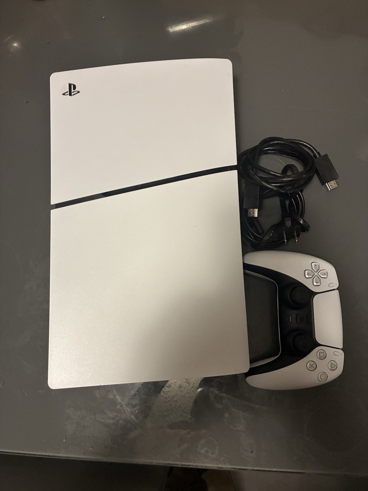 Sony PlayStation 5 Slim Console White, Controller, HDMI USB, Wi-Fi Capability