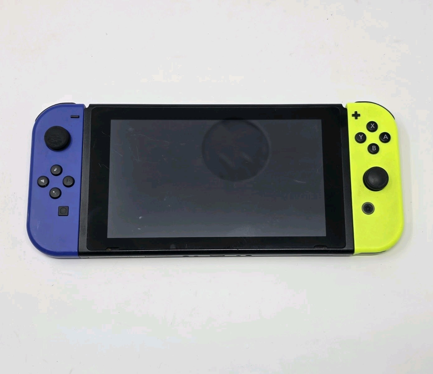 Nintendo Switch (HAC-001) Handheld Console Green/Blue JoyCons – Tested Working