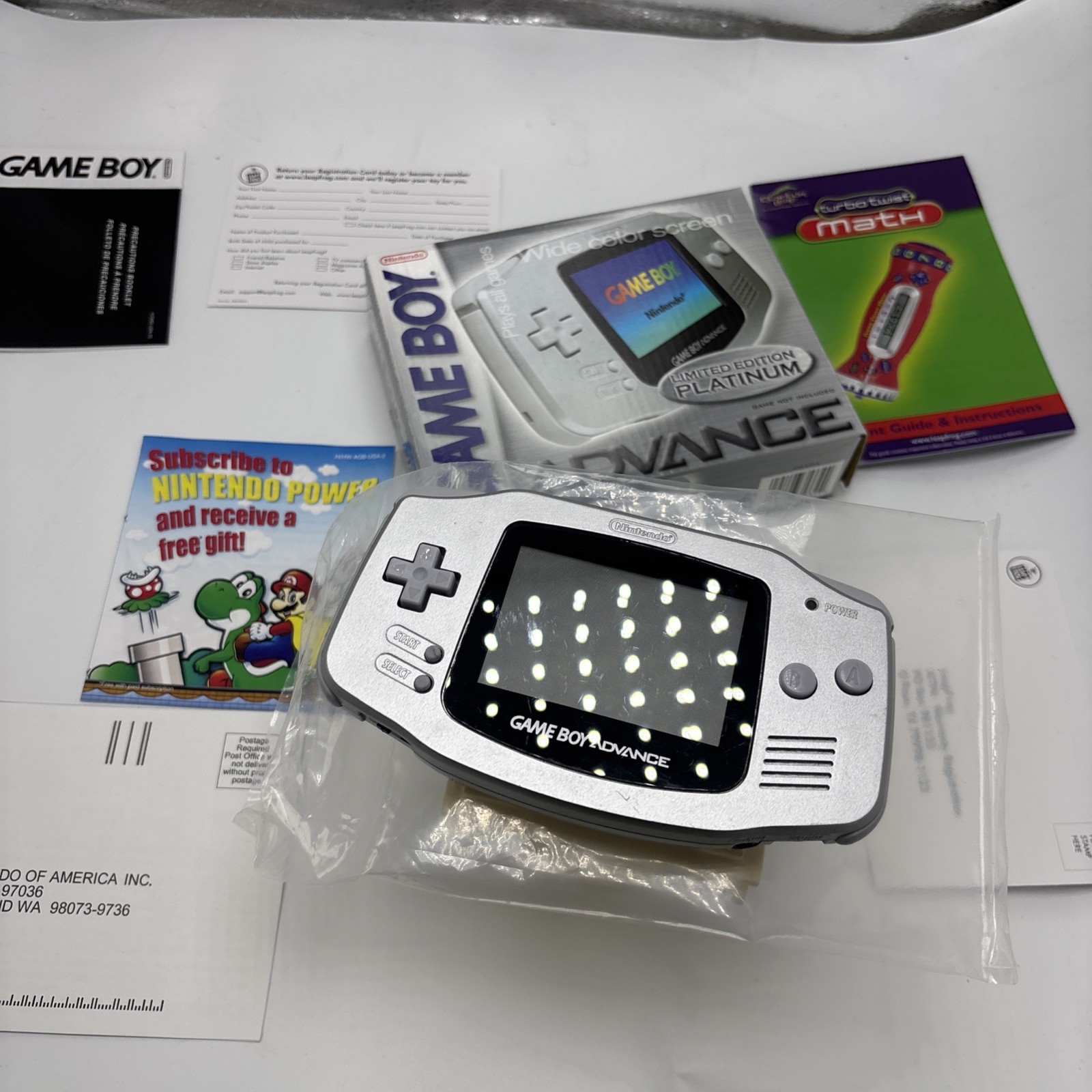 Nintendo Game Boy Advance GBA Console Limited Edition Platinum