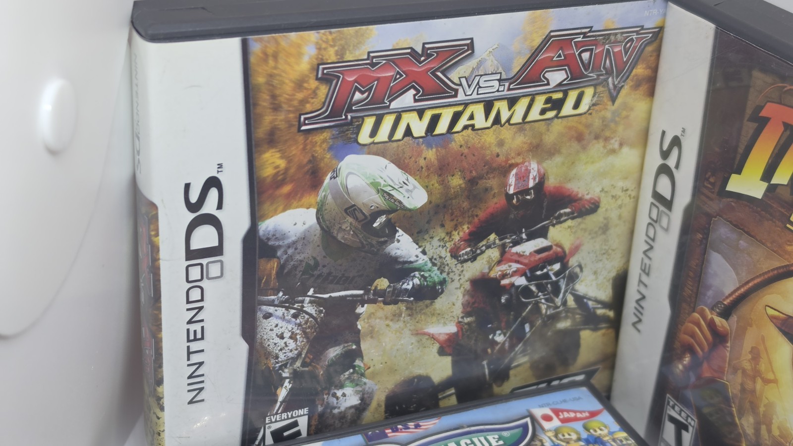 Nintendo DS Lite Crimson Red Bundle Indiana Jones MX vs ATV Tested