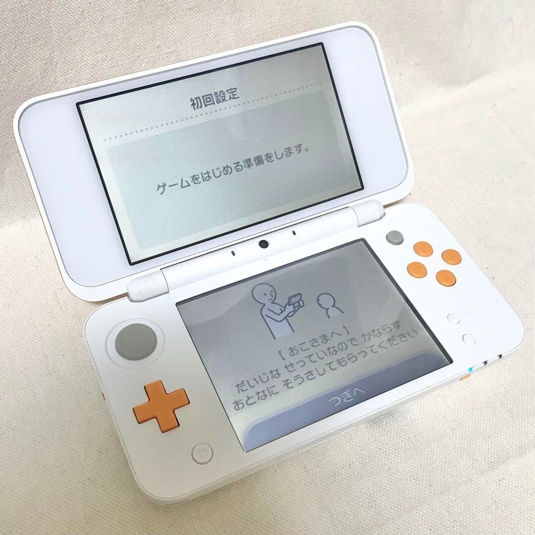 New Nintendo 2DS LL Console System White x Orange Region JAPAN import JP Used