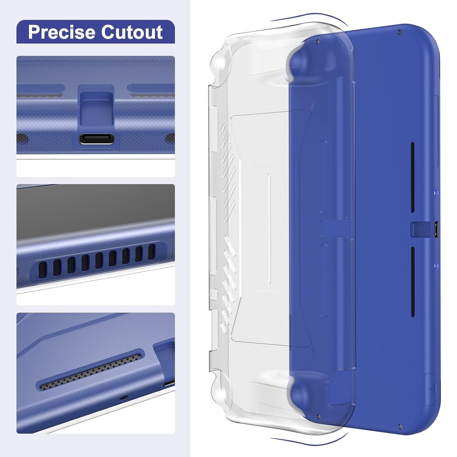 Elegant 18-in-1 Switch Lite Case Bundle: Ultimate Protection & Accessories, Blue