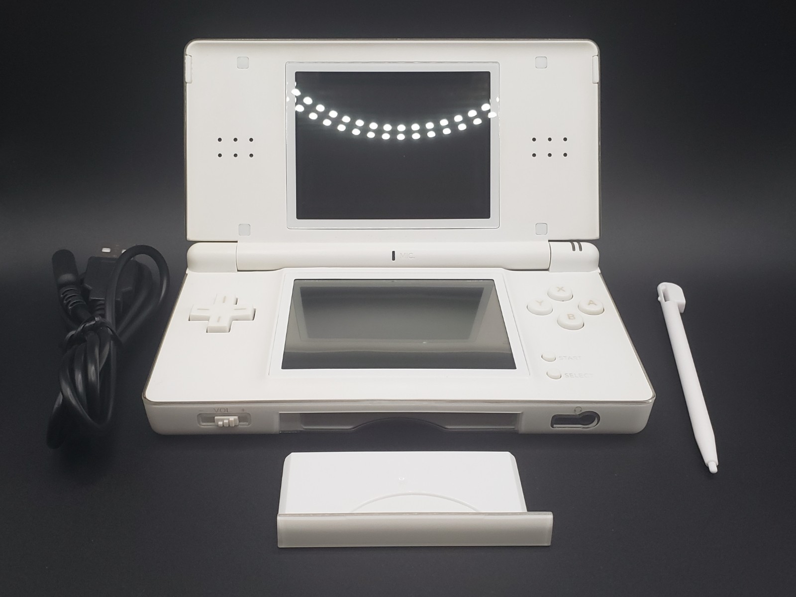Nintendo DS Lite Polar White OEM Restoration (Good Condition) w/ Charger