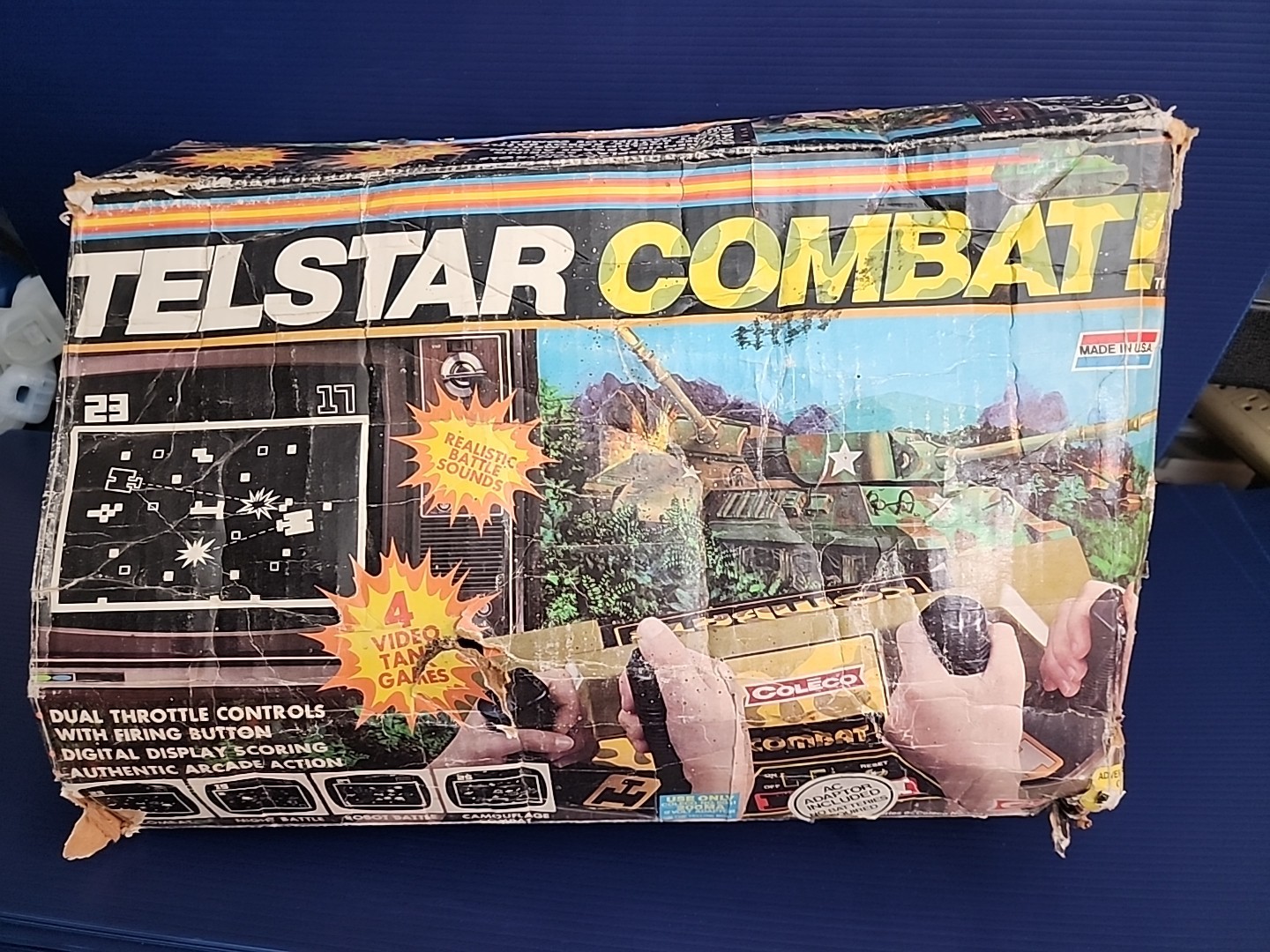 Untested Vintage 1977 TELSTAR COLECO COMBAT! Console Video Game Joysticks System