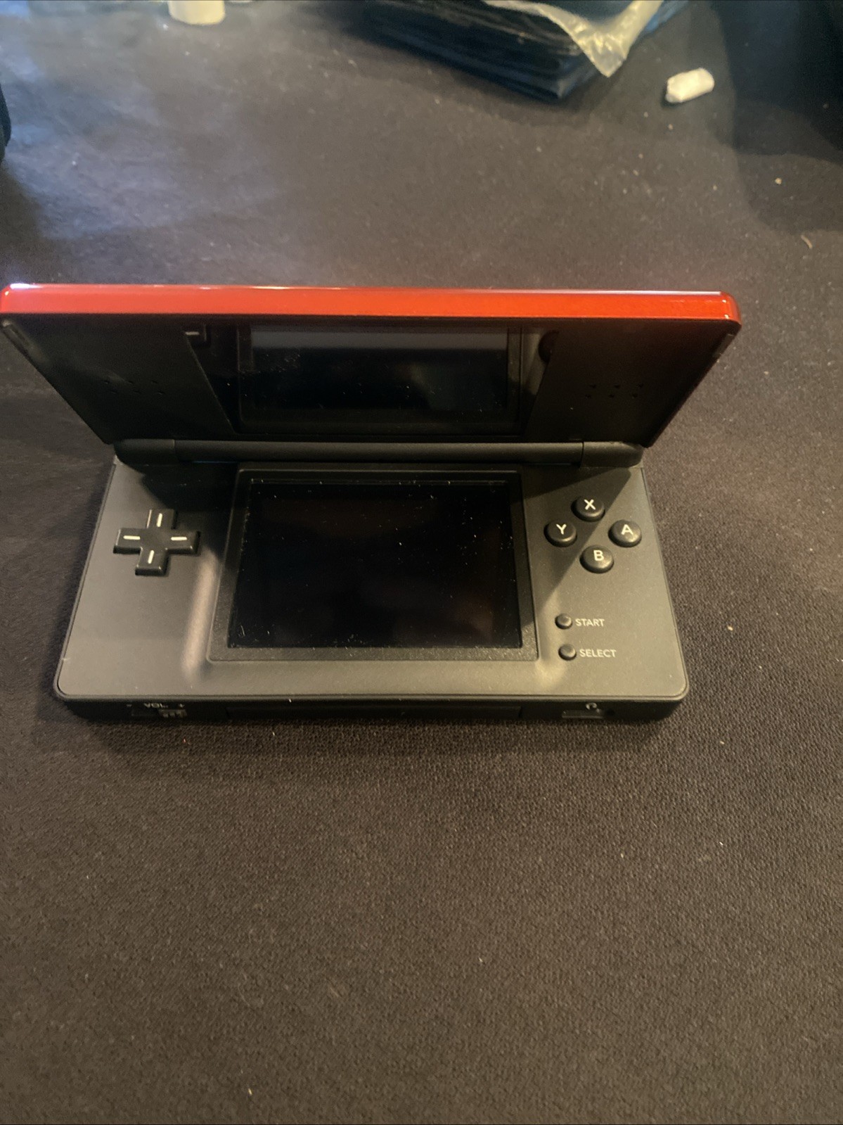 Nintendo DS Lite Crimson/black, all parts and case