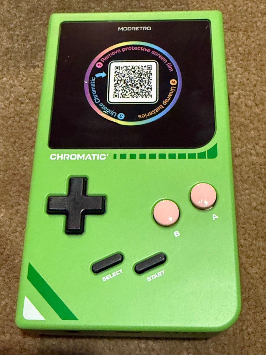 Modretro Chromatic (Leaf Green) New FirUpdated w/Tetris and Tempered Glass