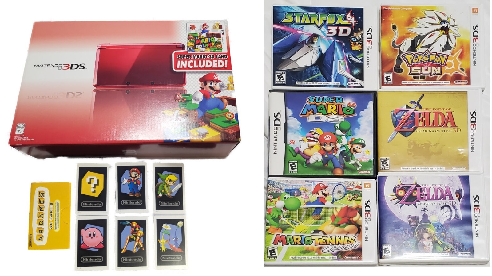 Nintendo 3DS Handheld System – Flame Red With Pokemon, Zelda, Original Packaging