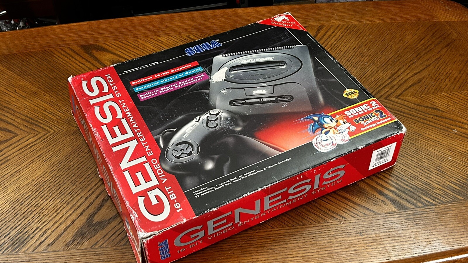 Genesis II Sonic the Hedgehog 2 Bundle Console Video Game System Complete in Box