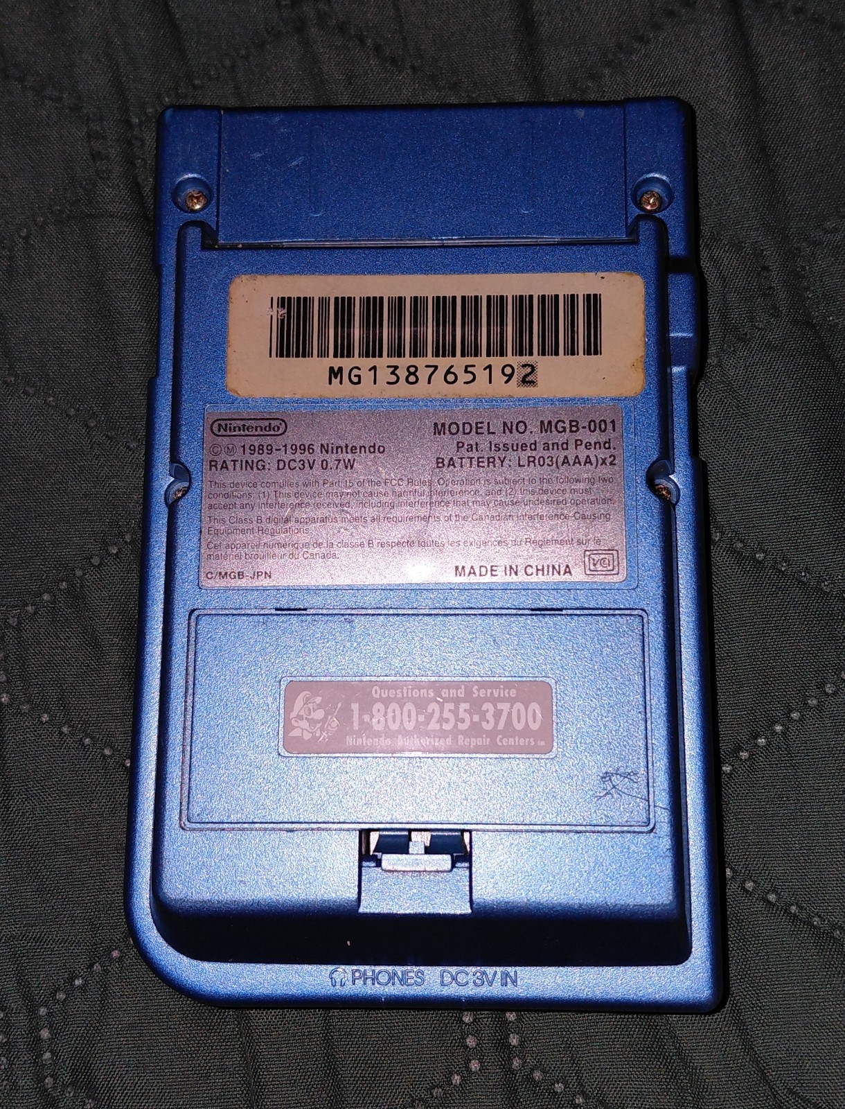 Gameboy Ice Blue Game System With Tons Of Extras And Games