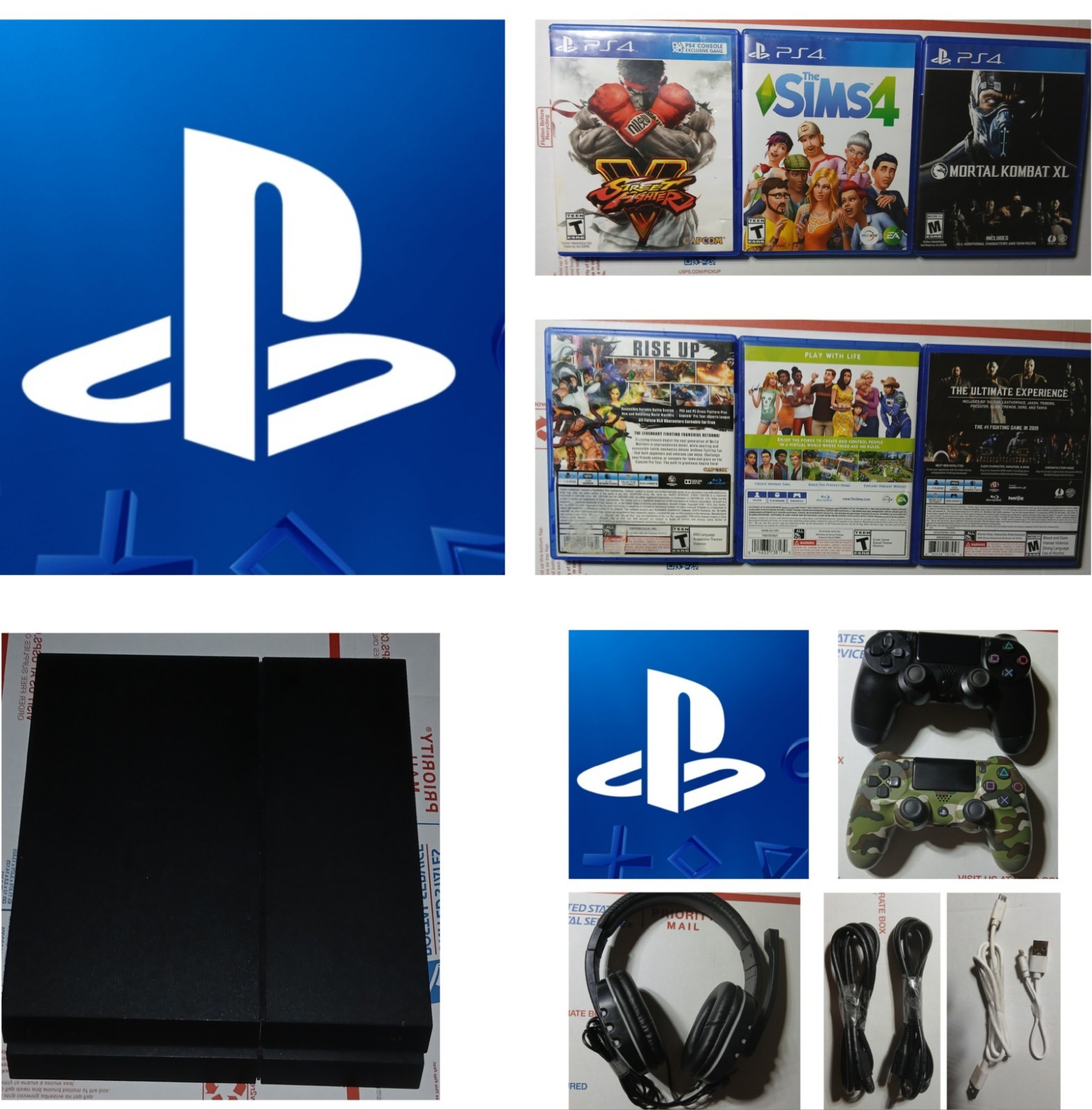 Sony PlayStation 4 Console PS4 CUH-1215A 500 GB Bundle With Games Accessories