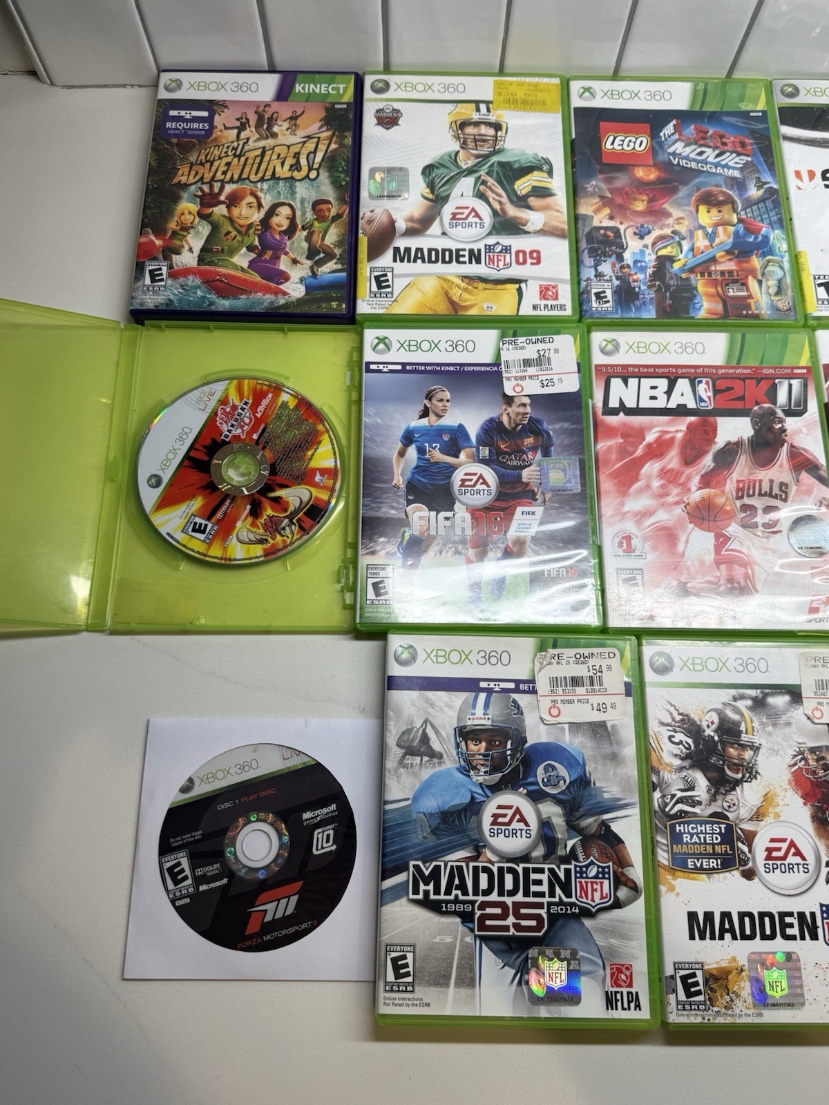 Xbox 360 S Console SLIM Model 1439 w/ Kinect, Controllers + Games Lot – READ DES