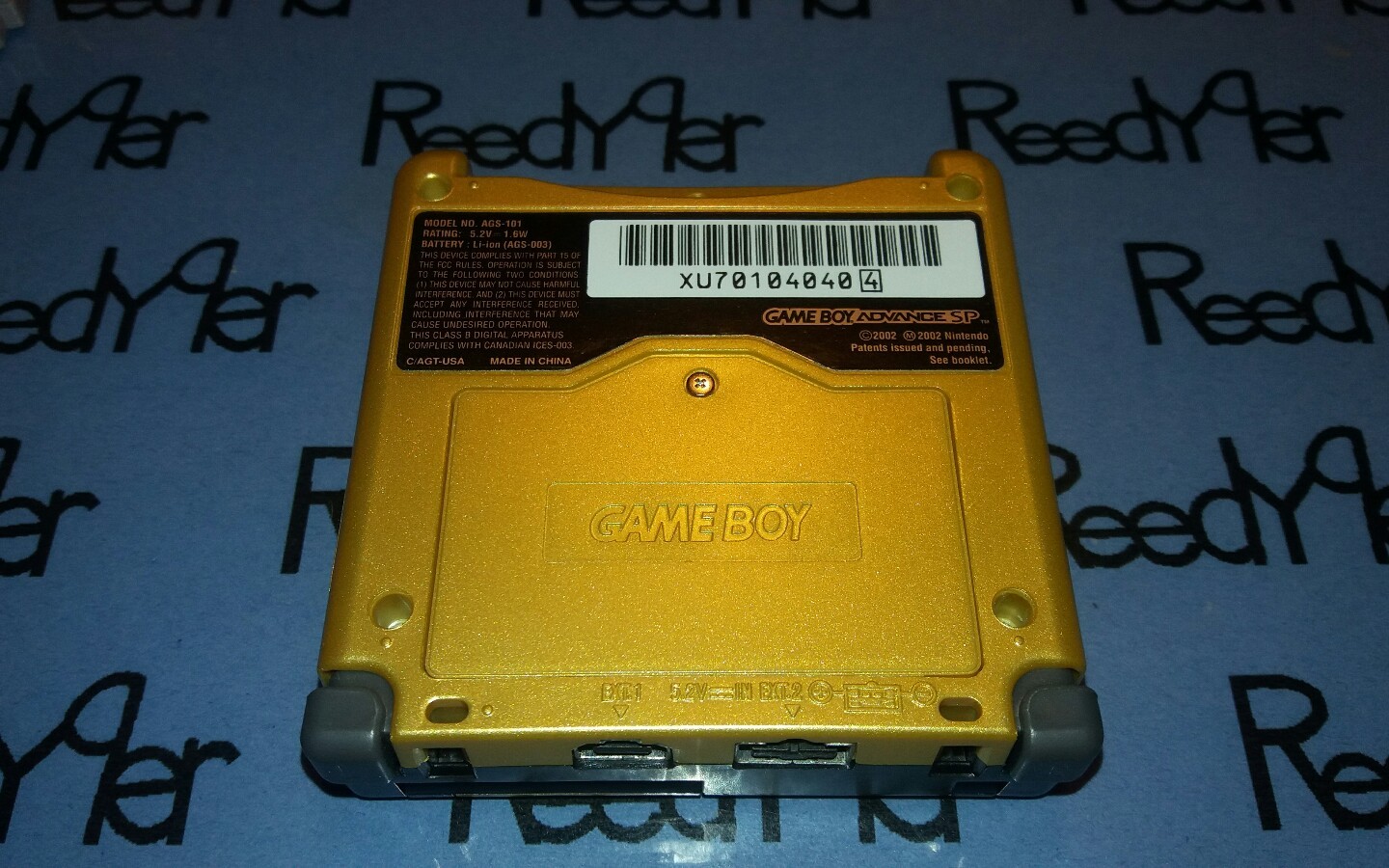 Gold & Black Zelda Triforce Gameboy Advance SP *MINT* AGS-101 Nintendo System gb