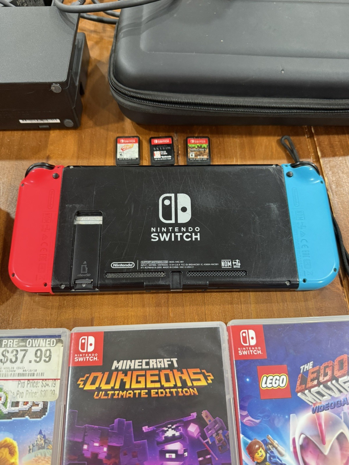 NINTENDO SWITCH ULTIMATE GAME BUNDLE! 6 Games,Dock,Charger,HDMI and Controller