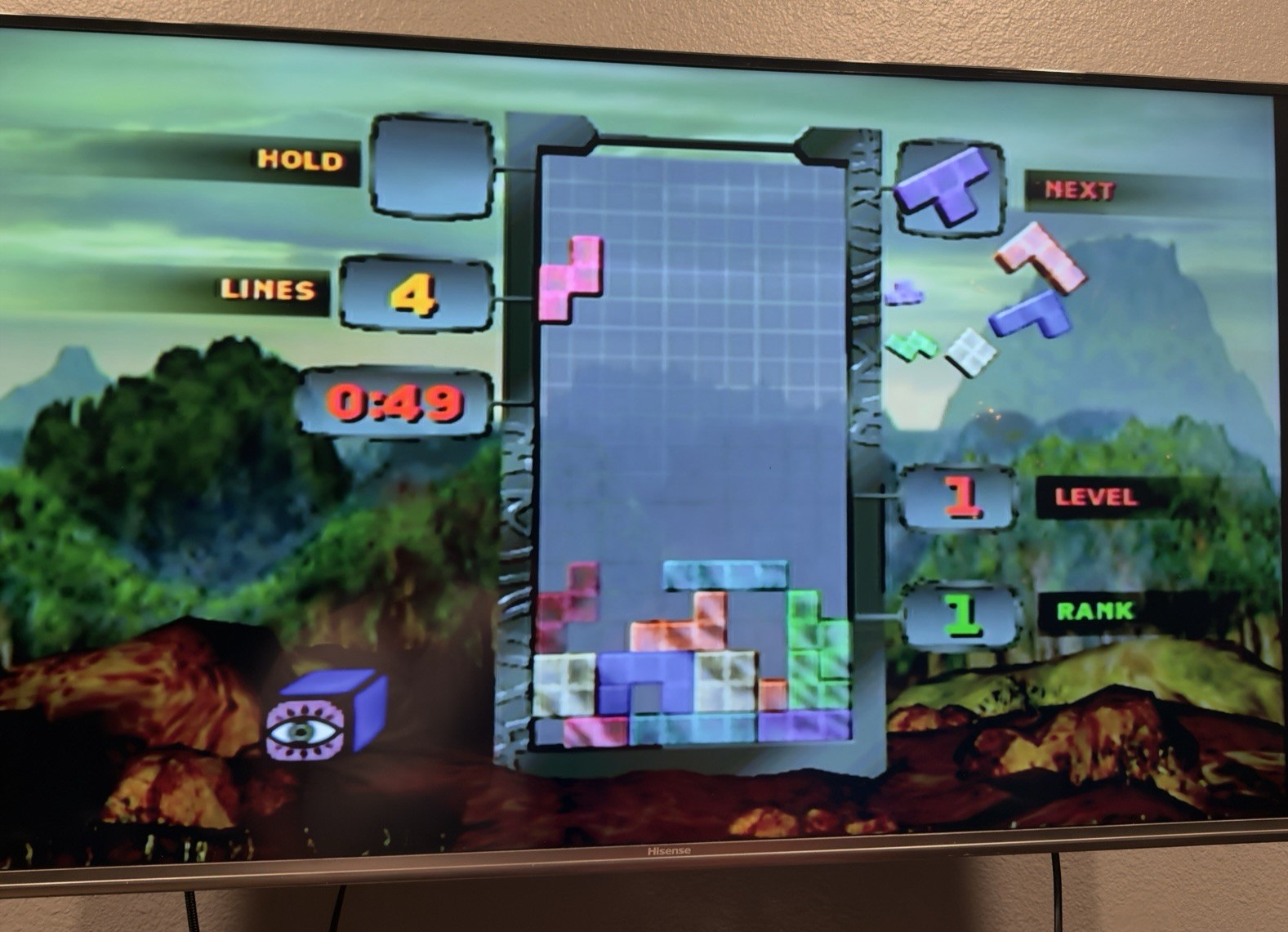 Nintendo GameCube Silver Console OEM Bundle Tetris Worlds CIB Tested Works
