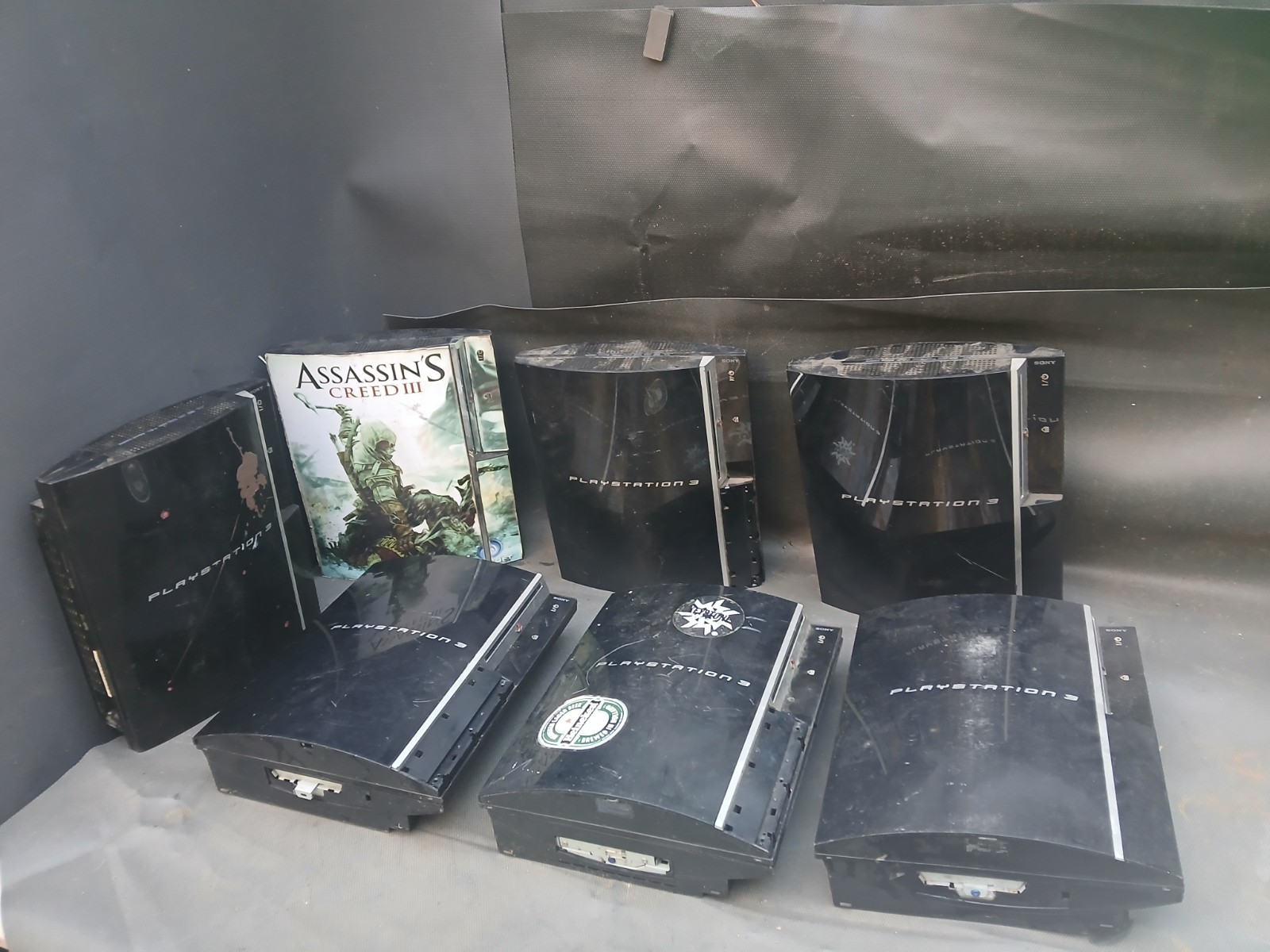 Lot of 7 – Sony PlayStation 3 PS3 Fat Console Mixed Models – For Parts/Repairs