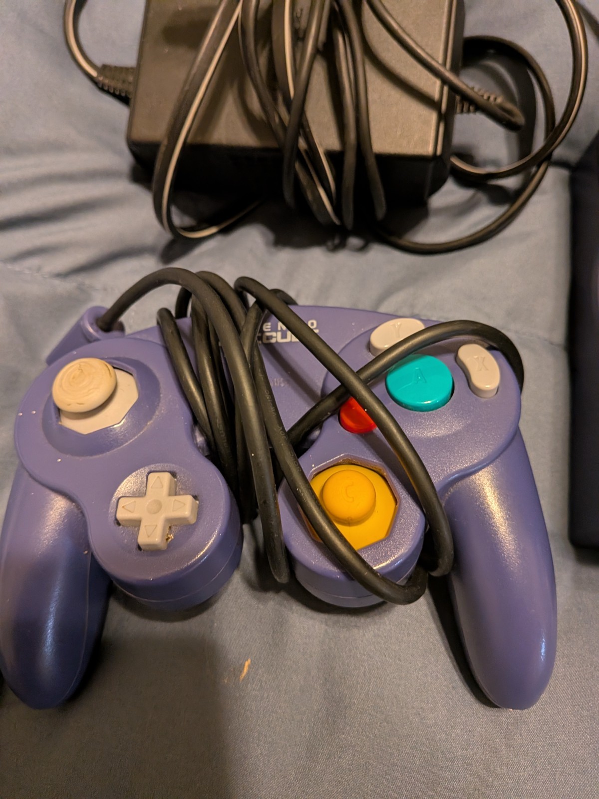 Nintendo Game Cube Console System-Controller-All Cables-Purple DOL-001