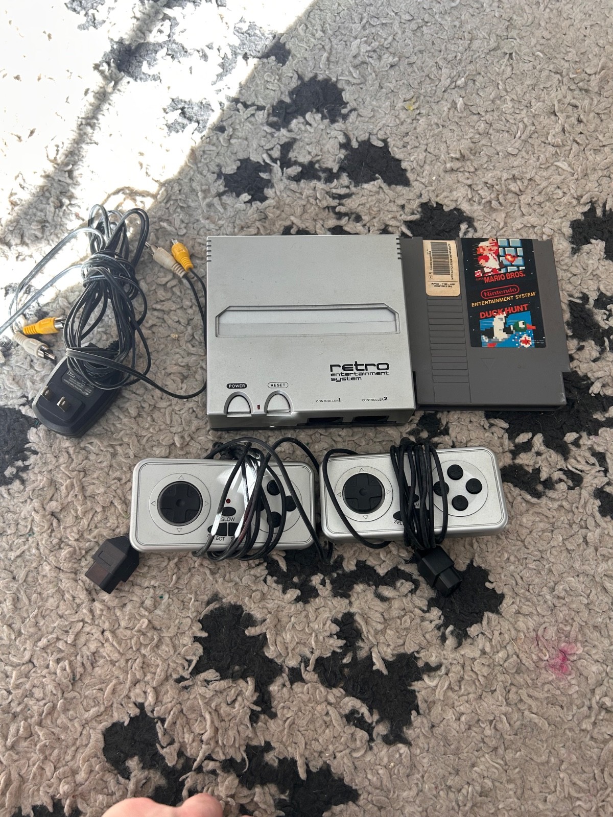 Retro-Bit Retro Entertainment System Silver & Black Console