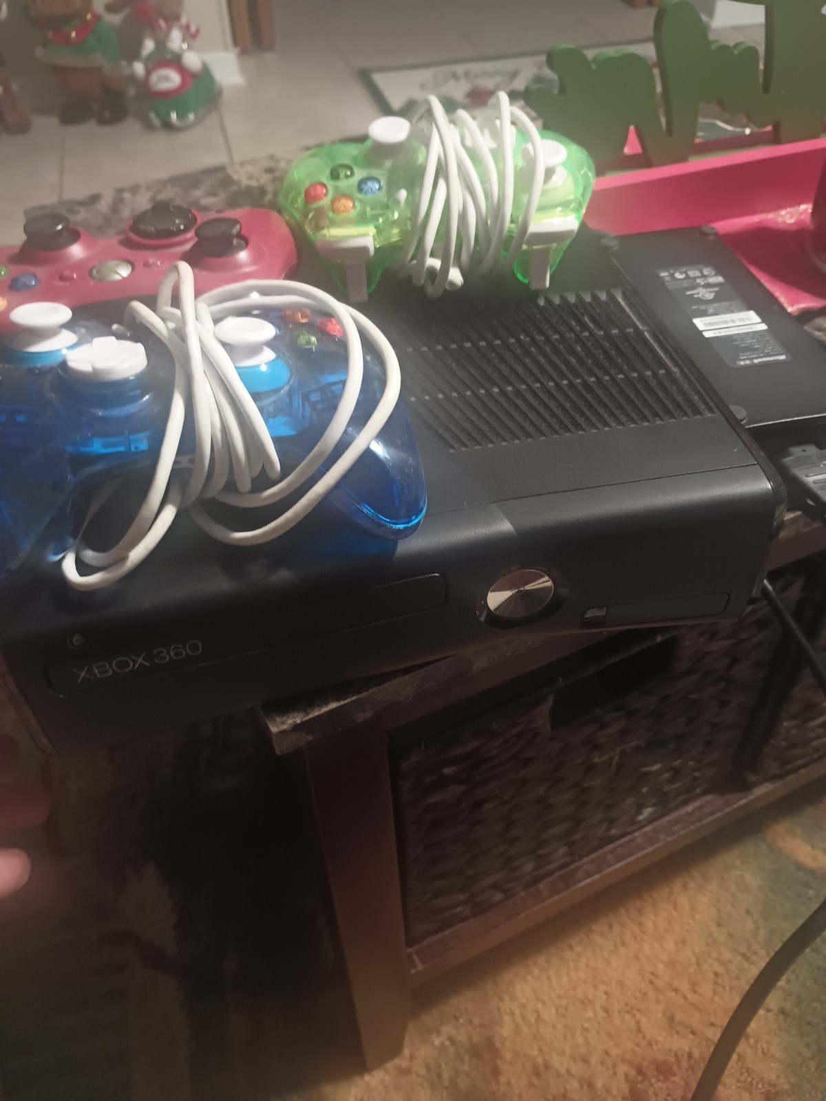 Microsoft Xbox 360 60GB Black Console w/3 Controllers & Cable