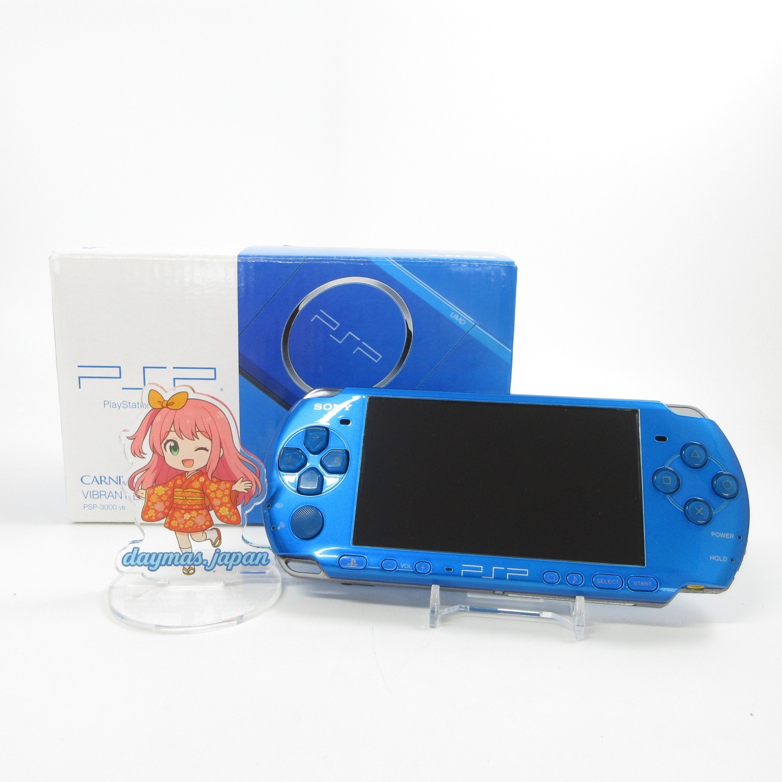 【Near Mint】Sony PSP-3000 Vibrant Blue Console No Battery Japan Ver. #TOY0528/04