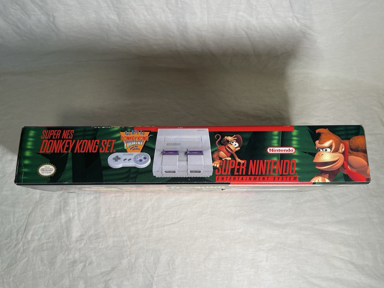 Super NES Donkey Kong Console Set CIB W/ Matching Serial Number – Tested!