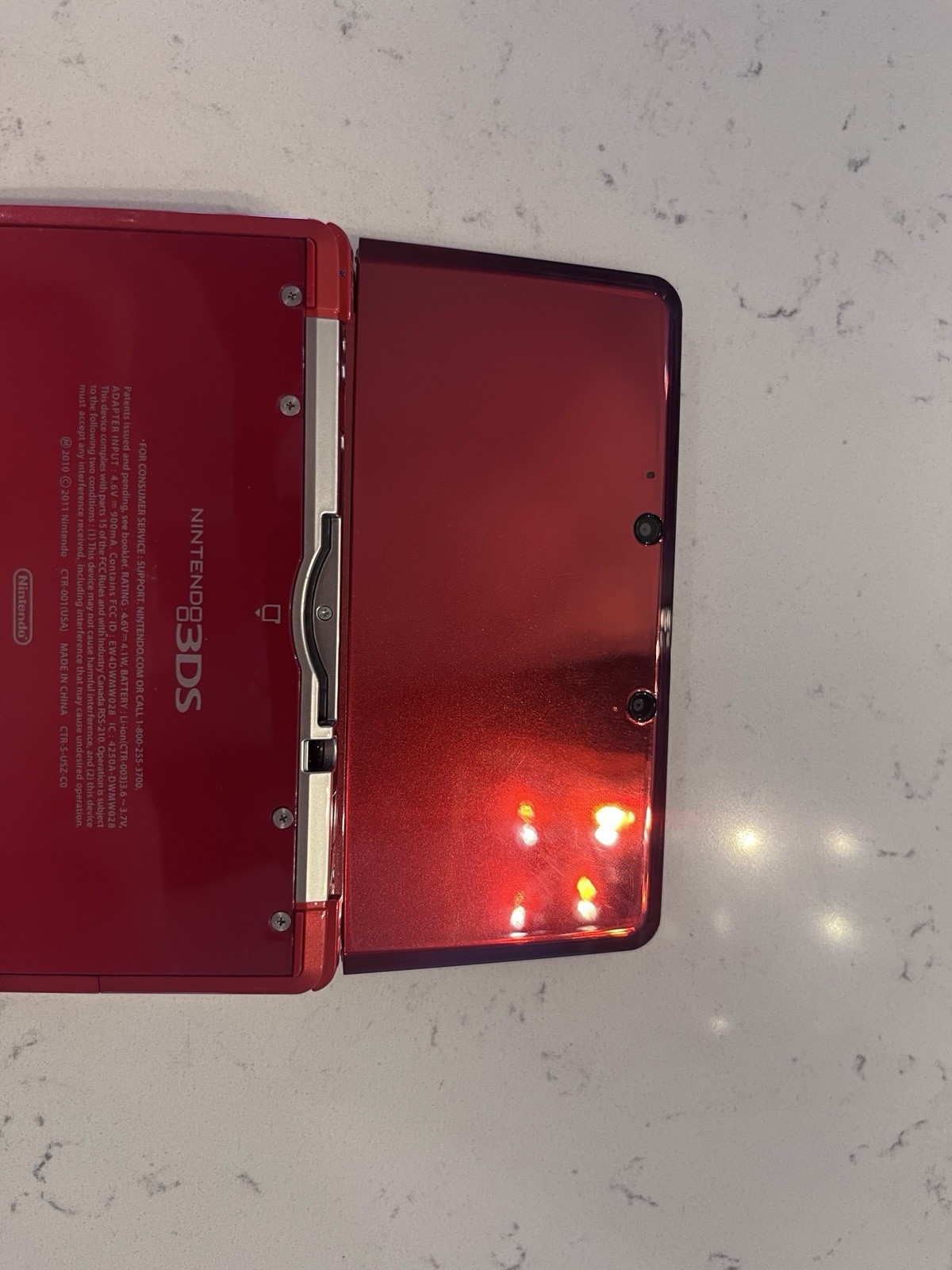 Nintendo 3DS Red Handheld Console Wi-Fi Capability Headphone Jack