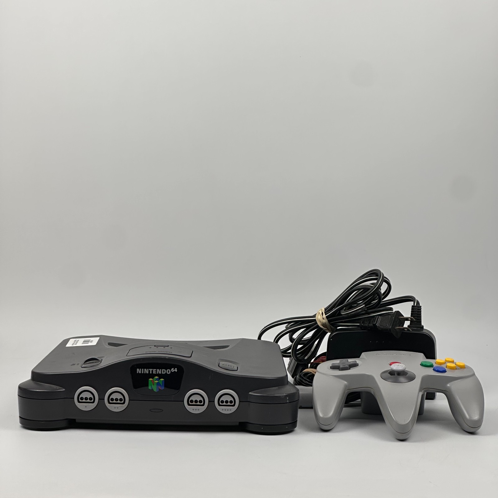 Nintendo 64 Control Deck NUS-001 Black Console AV Power Cables Grey Controller