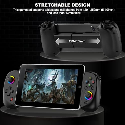 Mobile Gaming Controller for iPad/Tablet[Within 5-10″] Wireless D8 Black