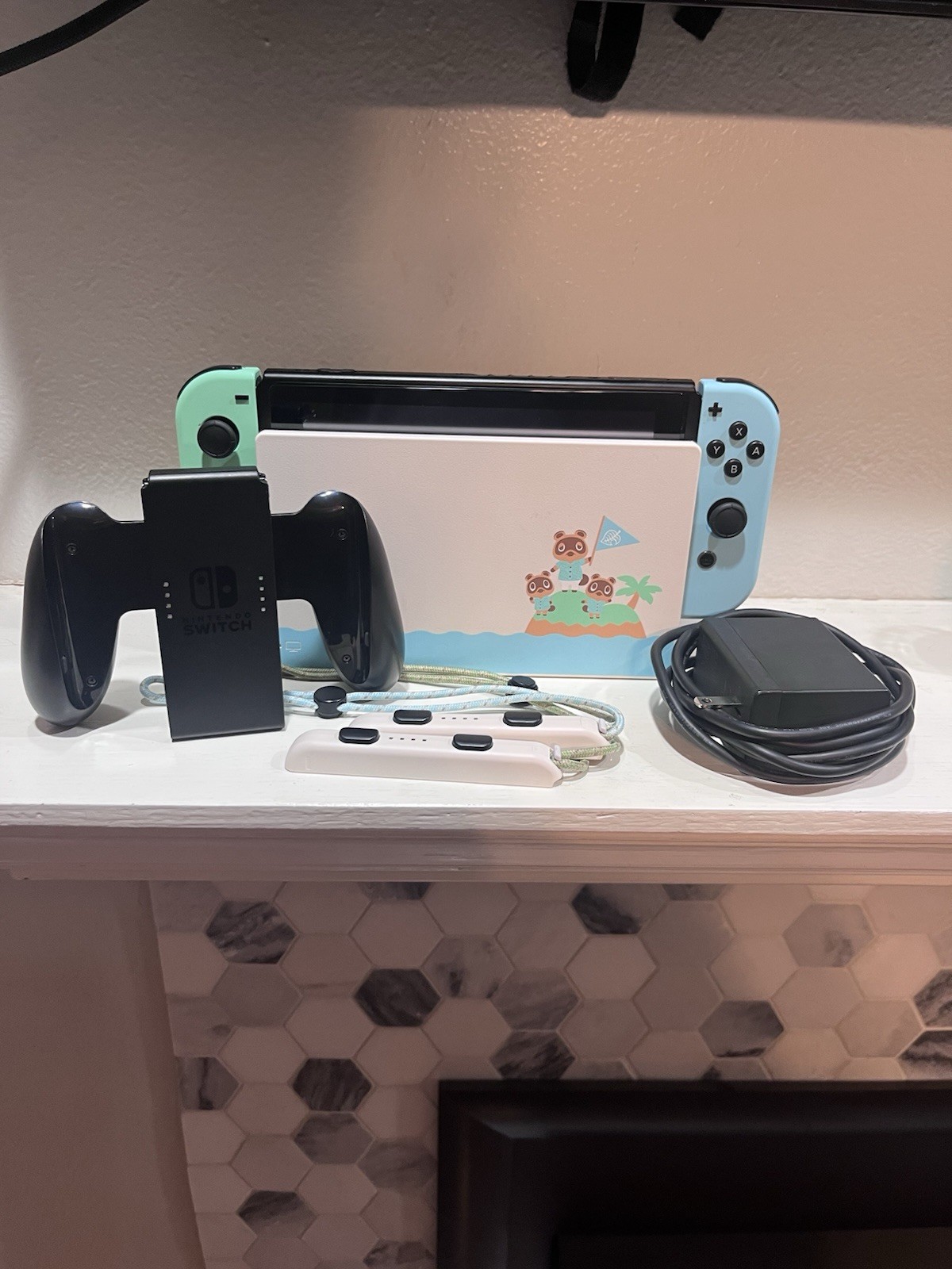 Nintendo Switch Animal Crossing Edition Console w/128 GB SD Card and More