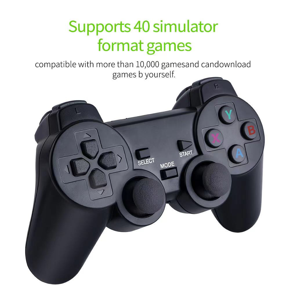 Video Game Console 2.4G Double Wireless Controller Game Stick 4K 10000 Games 64