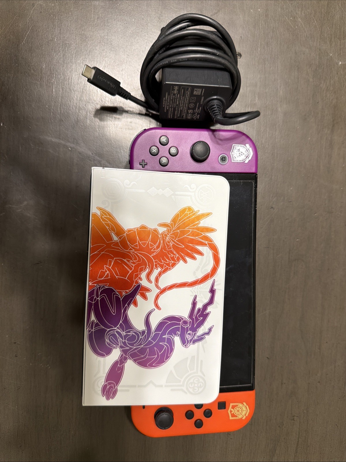 OEM Pokemon Violet & Scarlet OLED Console With Joycons. works And In Good Con.