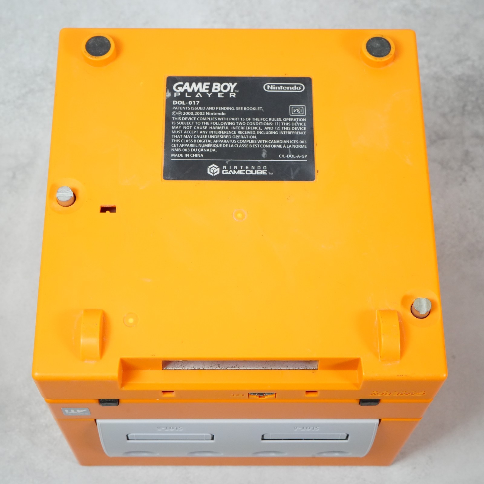 Nintendo GameCube Spice Orange NTSC U-C/J Region Switch Mod w/Gameboy Player