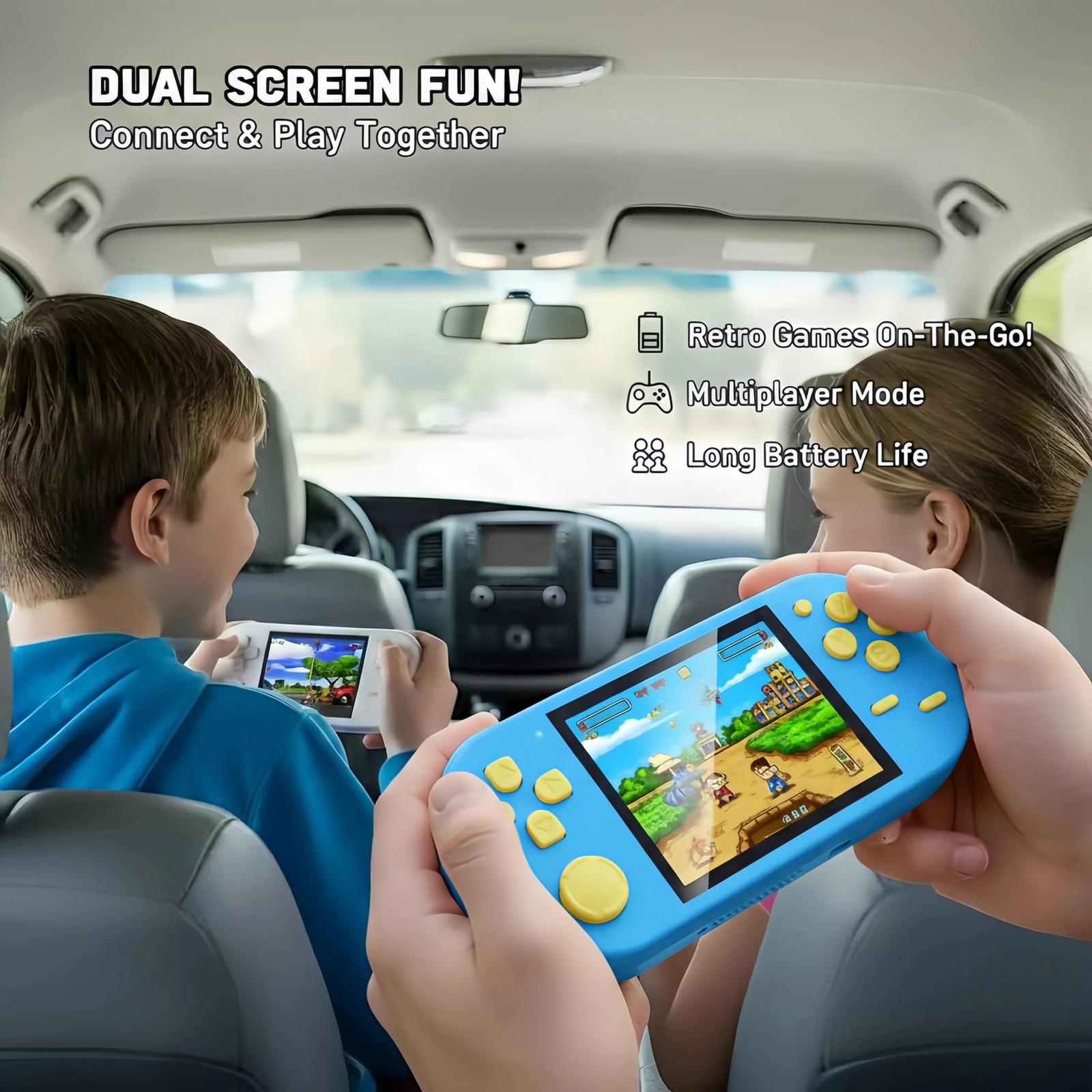 HideRacoon 16-Bit Handheld Game Console – 3 Inch HD Screen 300-in-1 Retro Gam…