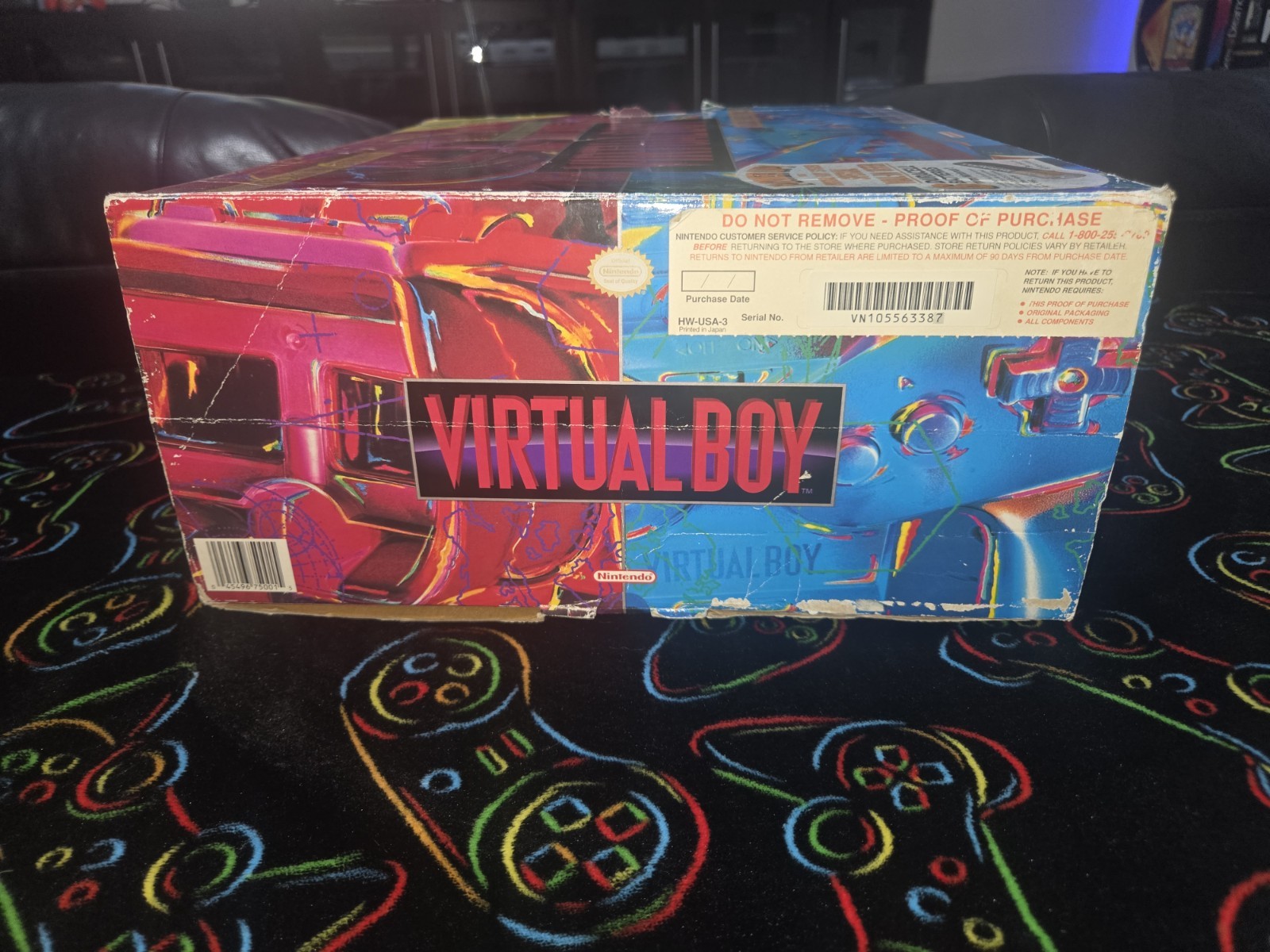 Nintendo Virtual Boy With Box, A.C Adapter .Tested Working! 2 GAMES