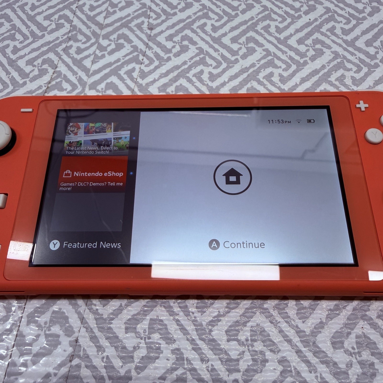 Nintendo Switch Lite Coral Pink 32GB Tested Working No Charger Read Description