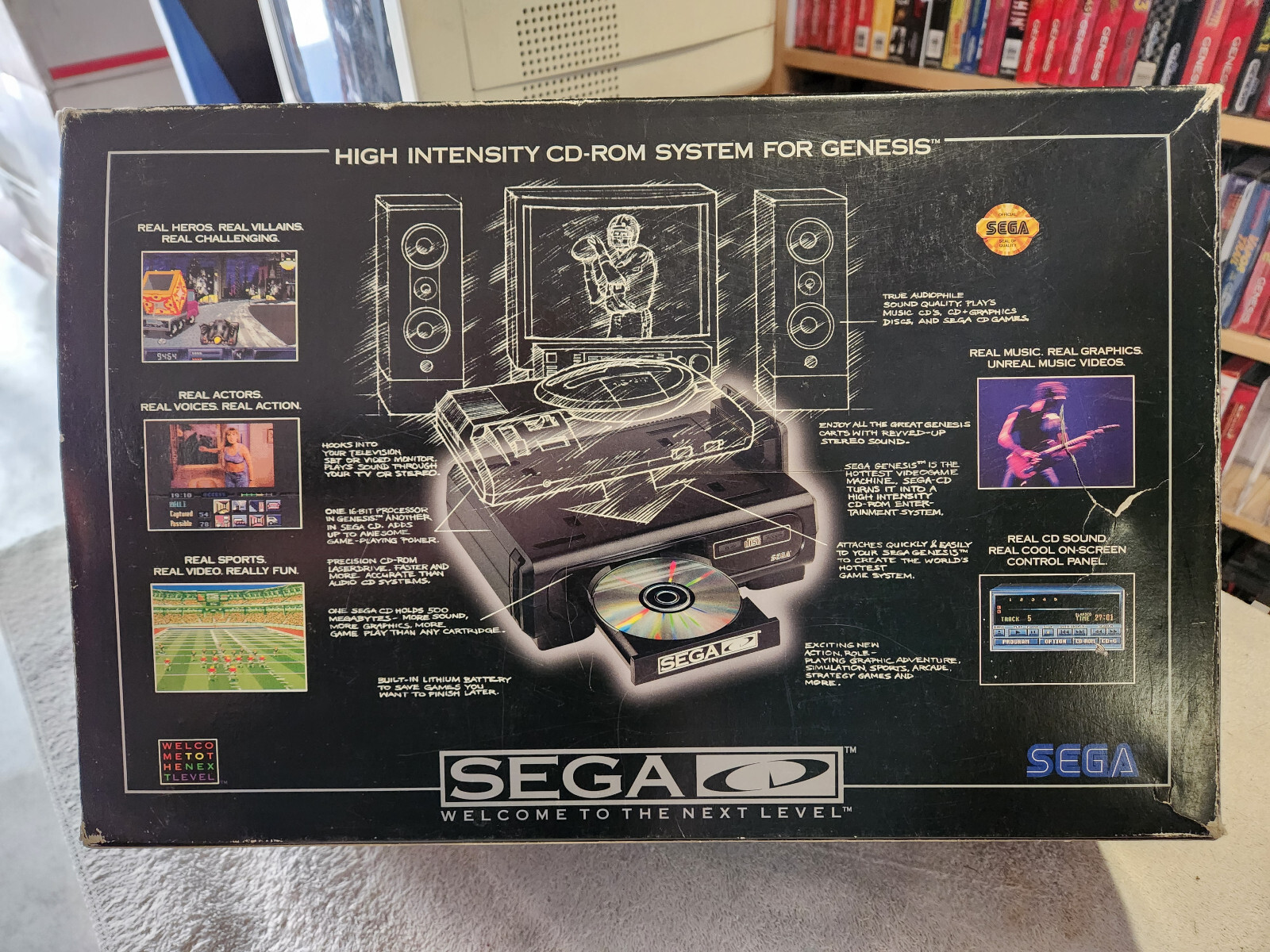 SEGA CD “Front Loading Model 1 Console” COMPLETE in Box! Very RARE! TESTED/XLNT!
