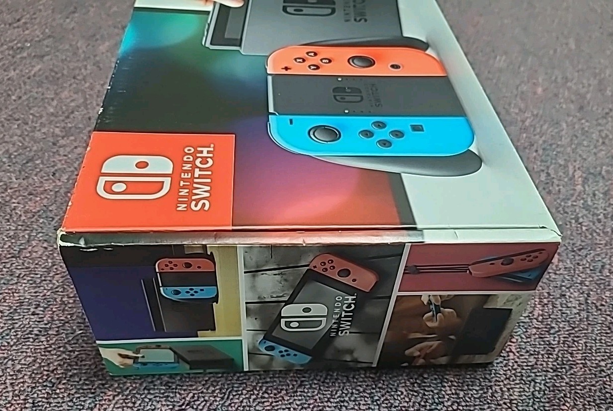 Nintendo Switch 32GB Gray Console with Neon Red and Neon Blue *Box Only*