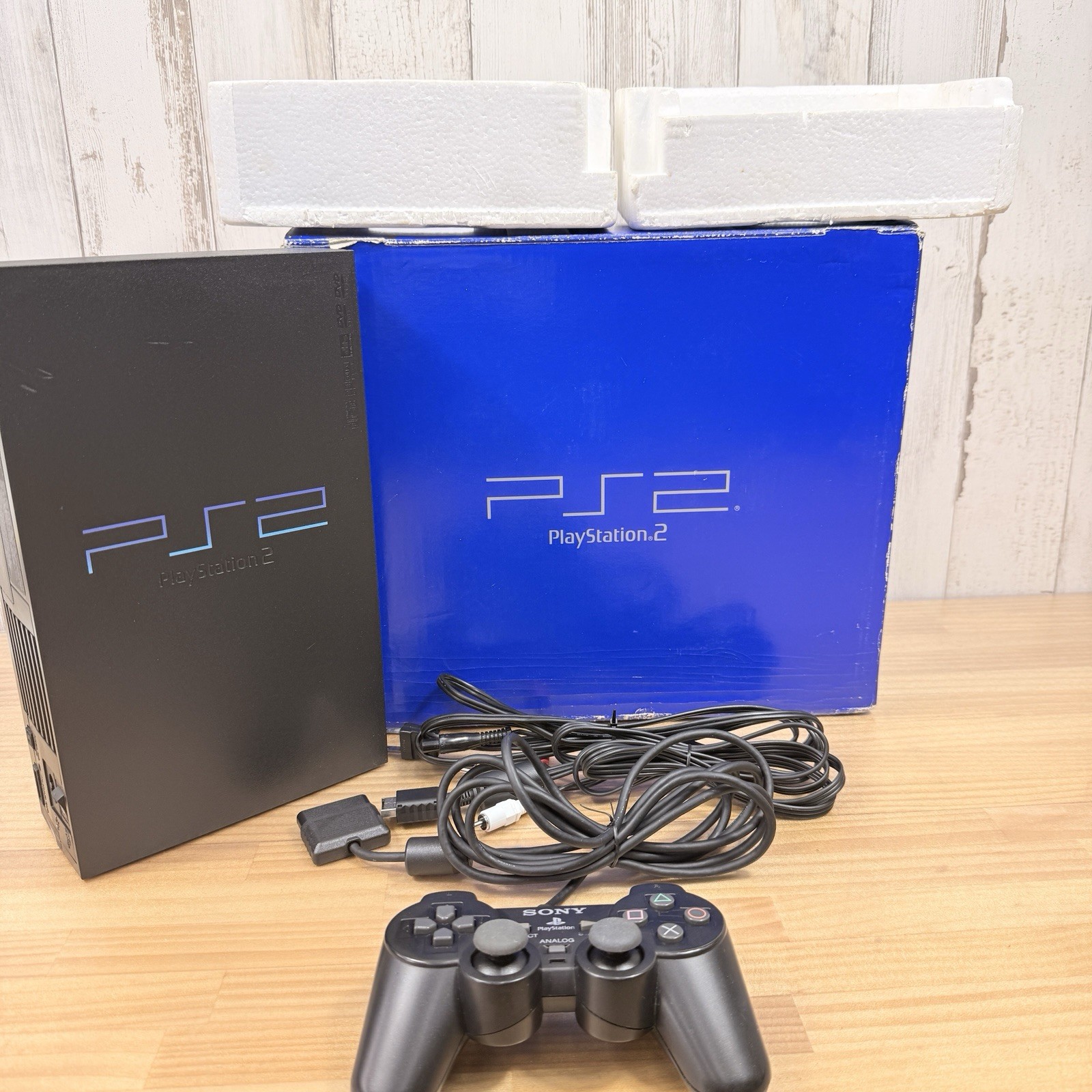 Sony PS2 SCPH-30000 Console Box Controller Cable Set Japan Used